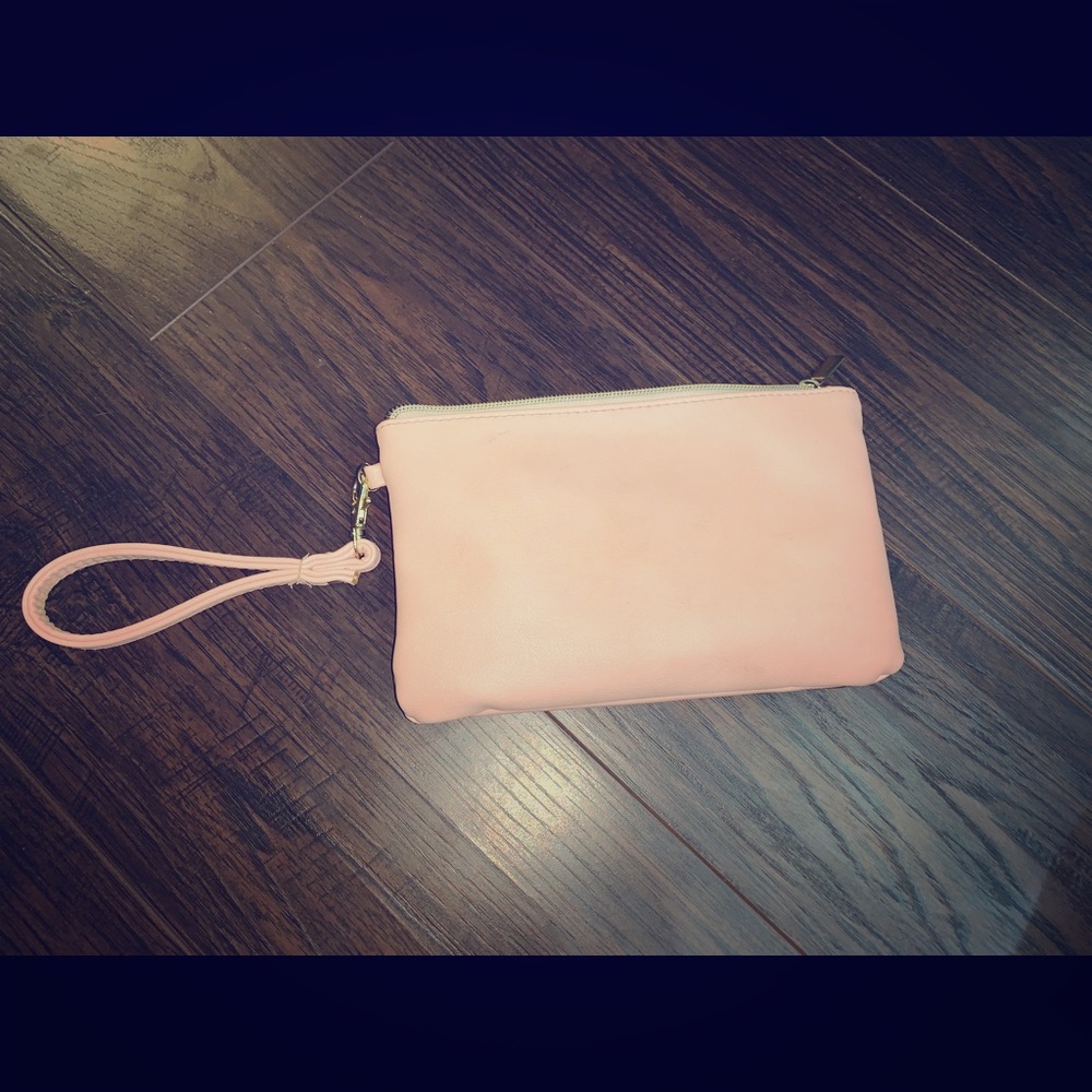 Blush pink wristlet